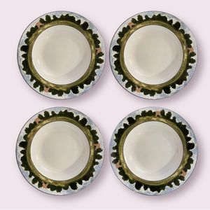 4-Set Monet Salad/Pasta Bowls American Atelier Poppy Field Impressionist 5151